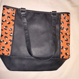 Stylish Black and Orange Tote Bag